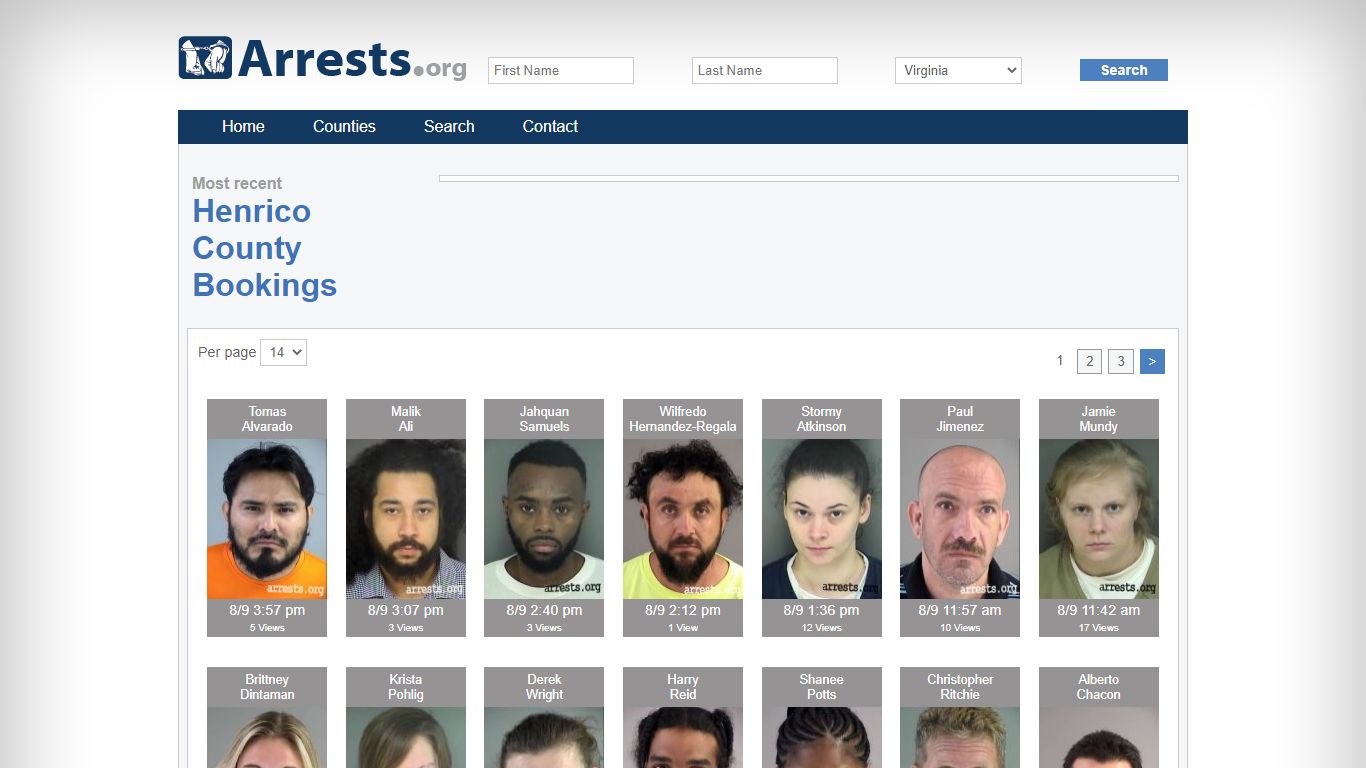 Henrico County Arrests and Inmate Search