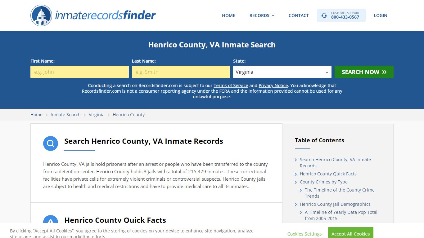Henrico County, VA Inmate Lookup & Jail Records Online